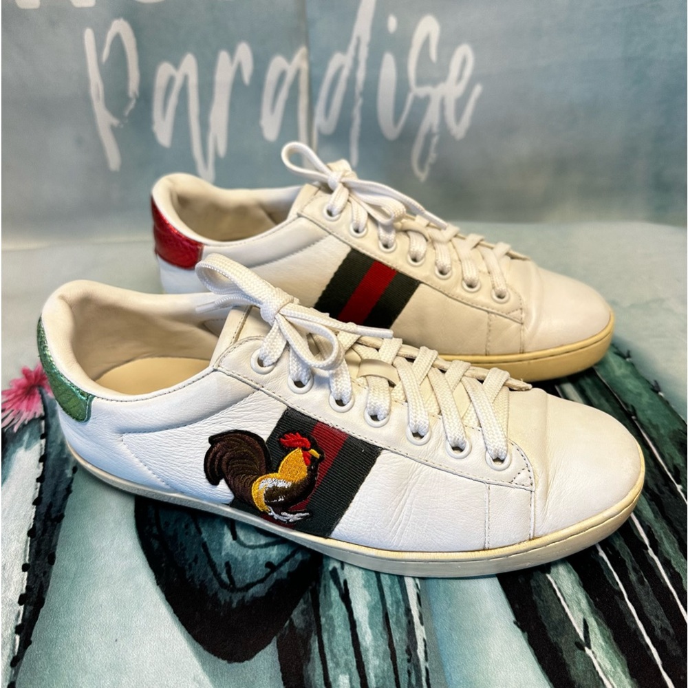 Gucci Ace Sneakers White Rooster